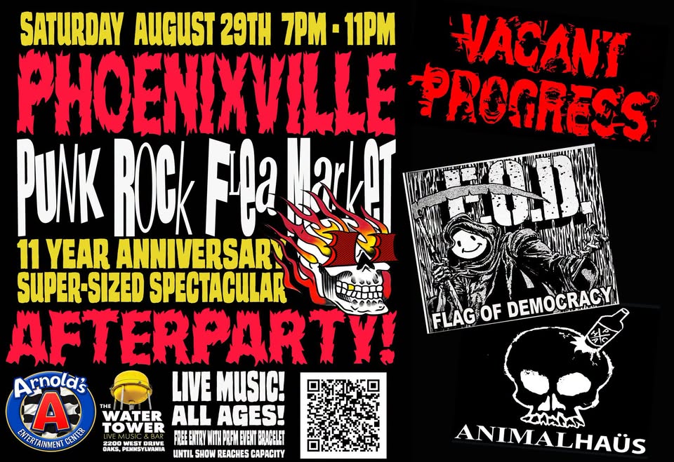 Phoenixville PRFM AFTERPARTY with Vacant Progress, F.O.D. & Animalhaüs!